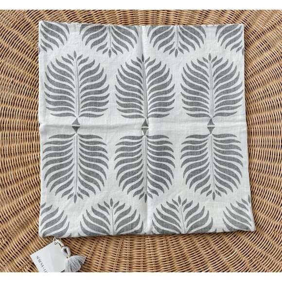 NEW Serena & Lily Granada Pillow Cover (20” SQ)-Fog Grey